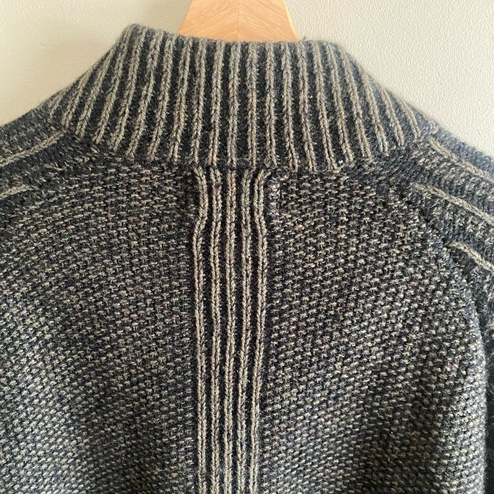 Fisherman Out Of Ireland Ribbed Sweater Men XXL Brown Virgin Wool Donegal - Picture 10 of 12